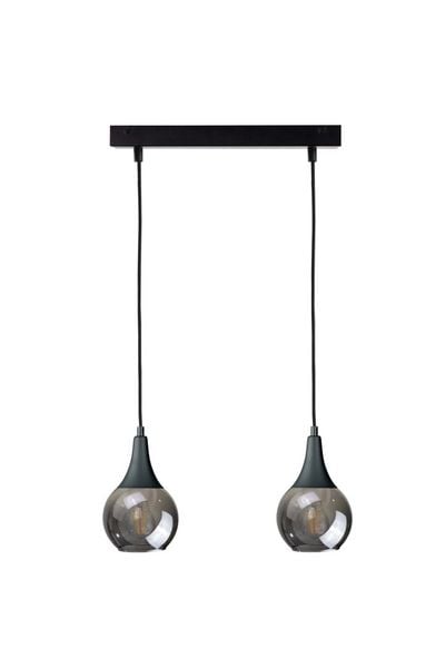 Lampa wisząca 2xE27 LACRIMA SMOKY BLACK zdjęcie 1