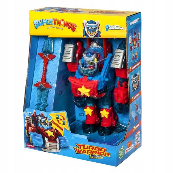 SUPERTHINGS Super Things Zings Turbo Warrior Power Robot Auto Transformer zdjęcie 13
