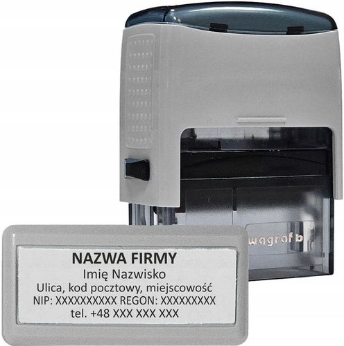 WAGRAF B3 - Pieczątka do 6 wersów - FIRMOWA - 12 kolorów obudowy do wyboru na Arena.pl