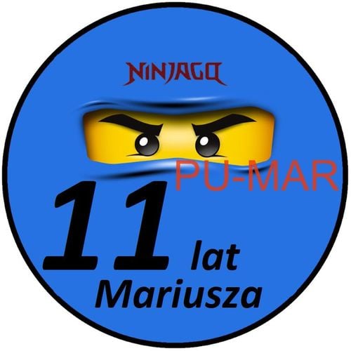 Opłatek na tort Lego Ninja Ninjago Klocki Tekst Gratis na Arena.pl
