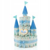 ZAMEK z PAMPERSÓW 3 tort na CHRZEST baby shower