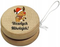 nadruk UV Drewniane JOJO prezent na mikołajki świąteczne wzory TWÓJ TEKST