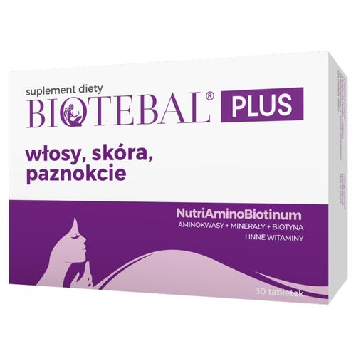 BIOTEBAL PLUS WŁOSY SKÓRA PAZNOKCIE 30 + 10 TABLETEK na Arena.pl