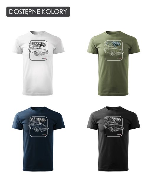 Koszulka z samochodem jaguar z jaguarem xjs kolekcjonerska męska biała REGULAR S zdjęcie 3