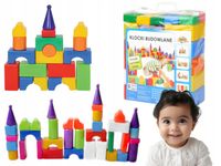 Duże kolorowe klocki dmuchane dydaktyczne 45 elementy!!!!