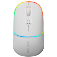 CANYON Mysz bezprzewodowa MW-22 2w1 RGB Biała