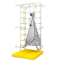 Drabinka Gimnastyczna Kometa Next 4 z Huśtawką Kokon Zebra Materac 100x100