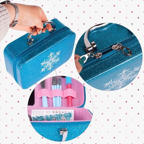 KUFEREK KOSMETYKÓW ZESTAW DO MAKIJAŻU I PAZNOKCI ŚNIEŻYNKA DLA DZIECI na Arena.pl