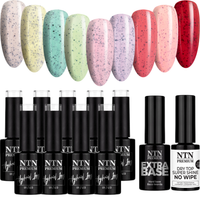 NTN Zestaw 9 kolorów Sugar Puff Collection 5g + baza i top GRATIS