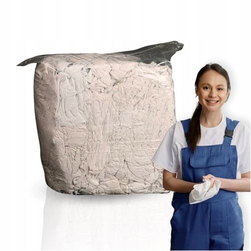 Czyściwo Bawełniane Przemysłowe Białe Cięte Bezpyłowe Pościel 100 % 8 KG na Arena.pl