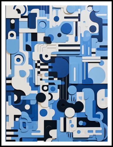 Plakat 75x100cm Niebieski Labirynt na Arena.pl