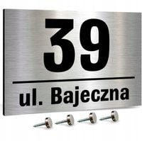 Tabliczka z numerem na dom tablica adresowa aluminiowa numer domu