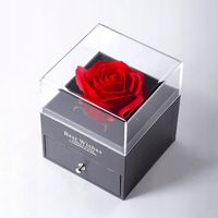 WIECZNA RÓŻA Z NASZYJNIKIEM ŚWIECĄCA LED PREZENT NA WALENTYNKI DZIEŃ MATKI