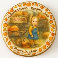 CIASTKO LUKROWANE KIDS PUMPKIN ROZ.L KOŁO JESIEŃ RĘCZNIE ROBIONE