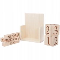 KALENDARZ WIECZNY drewniany ozdoba na biurko