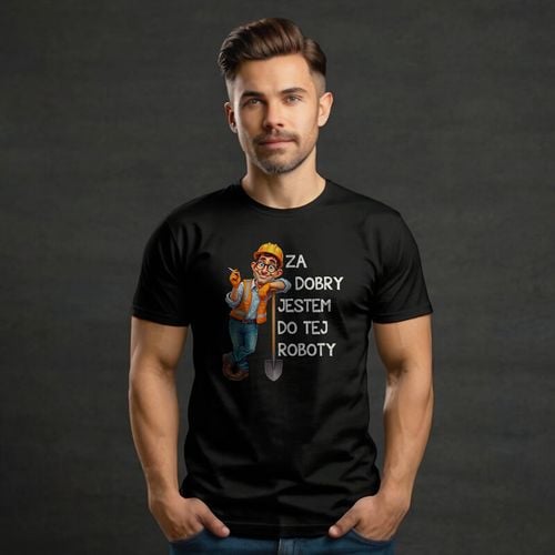 Śmieszna koszulka do pracy - Za dobry jestem do tej roboty XS na Arena.pl