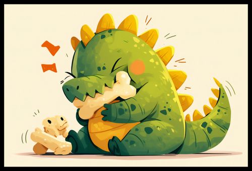 Plakat 60x40cm Uroczy Dinozaur na Arena.pl