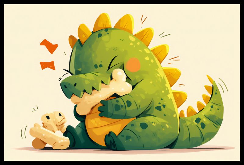 Plakat 60x40cm Uroczy Dinozaur zdjęcie 2