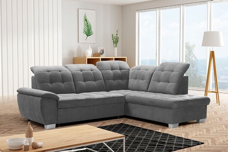 Nowoczesny Narożnik LOTTA - VENTE - NERO zdjęcie 4