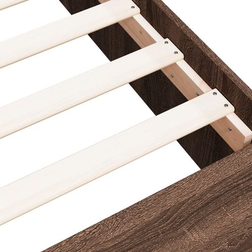 Rama łóżka, brązowy dąb, 90x200 cm, materiał drewnopochodny na Arena.pl