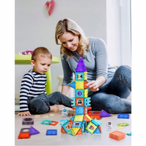 KLOCKI MAGNETYCZNE DLA DZIECKA 3D EDUKACYJNE DUŻE SMART TOR KULKOWY 138EL na Arena.pl