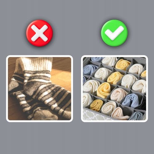 4x ORGANIZER NA BIELIZNĘ SKARPETKI UBRANIA DO SZUFLADY SZAFY ZESTAW na Arena.pl