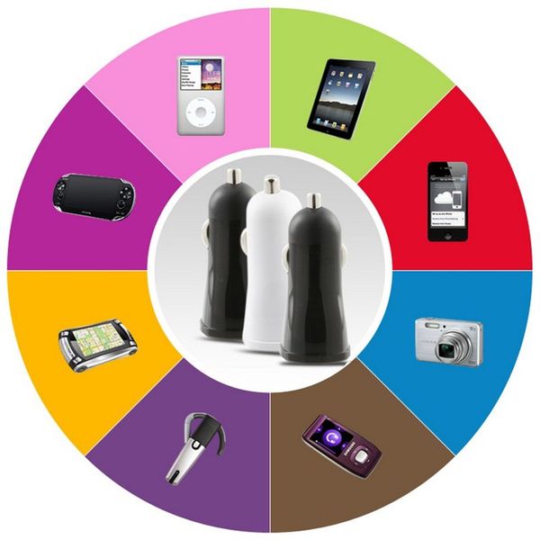 SAMOCHODOWA ŁADOWARKA TECHLY  2X USB 5V 1A/2.1A BIAŁA zdjęcie 5