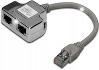 Adapter RJ45 DIGITUS DN-93904 2x gniazdo RJ45 kat.5e szary