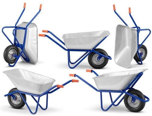 Taczka budowlana ogrodowa ocynkowana mocna KPGD-567 140 L / 210 kg na Arena.pl