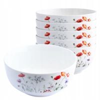 Miski 600 ml salaterki porcelanowe Altom Design Kwitnąca Polana 14 cm 6 szt