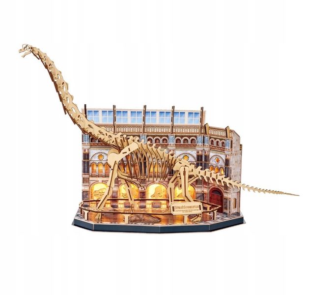 Cubic Fun Puzzle 3D Led Natural Museum Brachiozaur zdjęcie 3