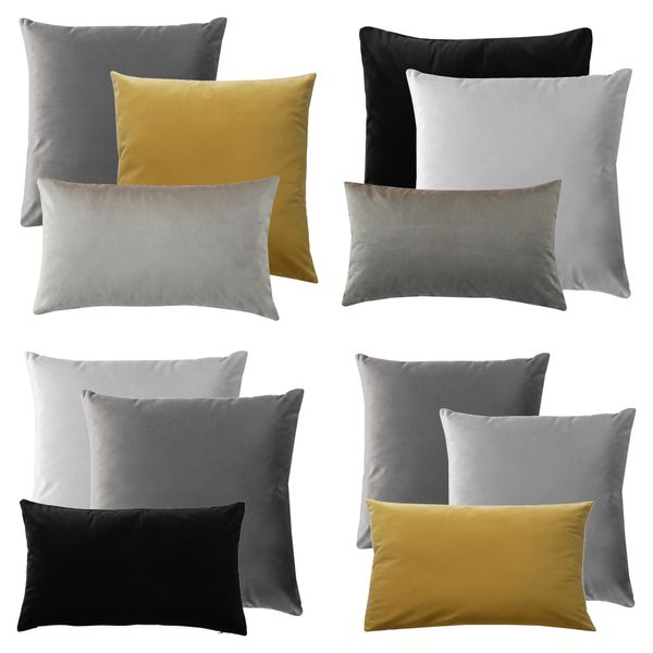 Poszewka SZARA poduszka aksamitna dekoracyjna 50X50CM zdjęcie 9