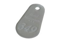 Breloki hotelowe do kluczy z plexi grawer 10 szt. 4x7cm grubość 3mm