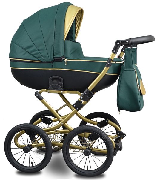 KLASYCZNY Wózek Dziecięcy Fabero Gold 3w1 Gondola Spacerówka Fotelik zdjęcie 7