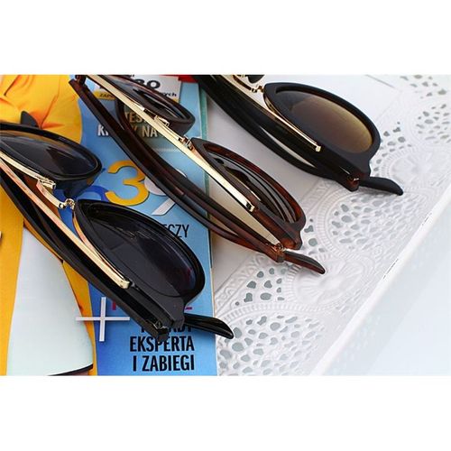 okulary przeciwsłoneczne kocie - brązowe w panterke matowe oprawki ok93wz3 na Arena.pl