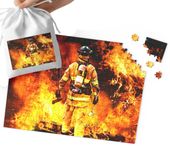 PUZZLE - STRAŻAK STRAŻ POŻARNA WZORY DLA CHŁOPCA 252el + WORECZEK