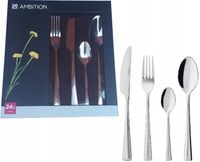 AMBITION 24 x SZTUĆCE NIERDZEWNE SIENA ZESTAW OBIADOWE KOMPLET NA 6 OSÓB