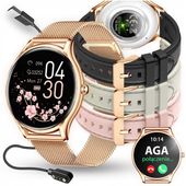 SMARTWATCH DAMSKI ZEGAREK PL MENU POWIADOMIENIA ROZMOWY SMART WATCH 4 PASKI