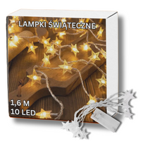 LAMPKI ŚWIĄTECZNE CHOINKOWE BOŻE NARODZENIE NA BATERIE GWIAZDKI