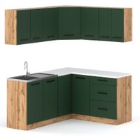 Meble Kuchenne Butelkowa Zieleń Nowoczesne Zestaw Mebli Kuchennych Danka