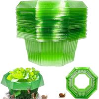 Osłona na Ślimaki Kołnierz Ochronny do Roślin Zielony 24x12cm 30szt