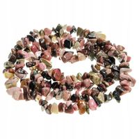 Rodochrozyt sieczka kamyczki na żyłce 3-10mm sznur 80cm