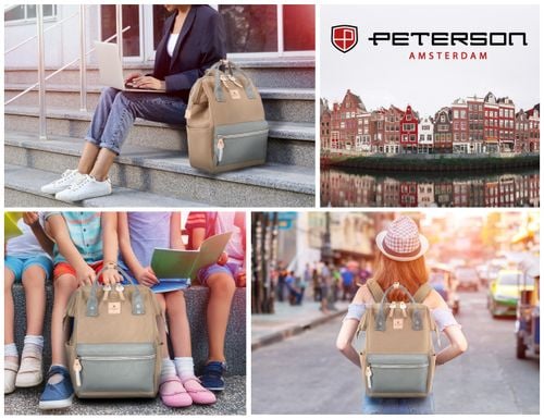 plecak materiałowy ptn beta-6072 khaki+gray na Arena.pl