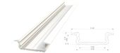 AL12-GLG1-LW-2020 – Profil LED wpuszczany GLG1, biały lakierowany, 2,02 m