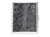 Papierośnica Metalowa z Gotowym Grawerem Kwiatów Gentelo