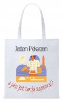 Dla Piekarza Prezent Torba Eco Biała Shopper Z Nadrukiem Ze Zdjęciem