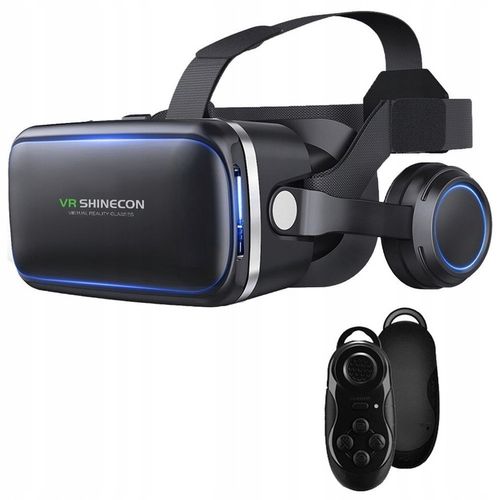 Okulary gogle 3D VR Shinecon 10 do telefonu wbudowane słuchawki PILOT BL na Arena.pl