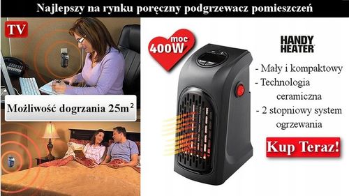 PIEC PIECYK HANDY HEATER MINI GRZEJNIK ELEKTRYCZNY na Arena.pl