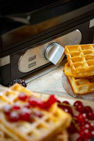 GOFROWNICA 2000W 2 DUŻE GOFRY XXL ADLER CZARNA zdjęcie 13