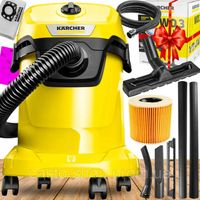 KARCHER ODKURZACZ PRZEMYSŁOWY BEZWORKOWY WD3 DUŻA MOC 1000W NA MOKRO/SUCHO